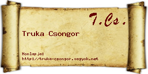 Truka Csongor névjegykártya